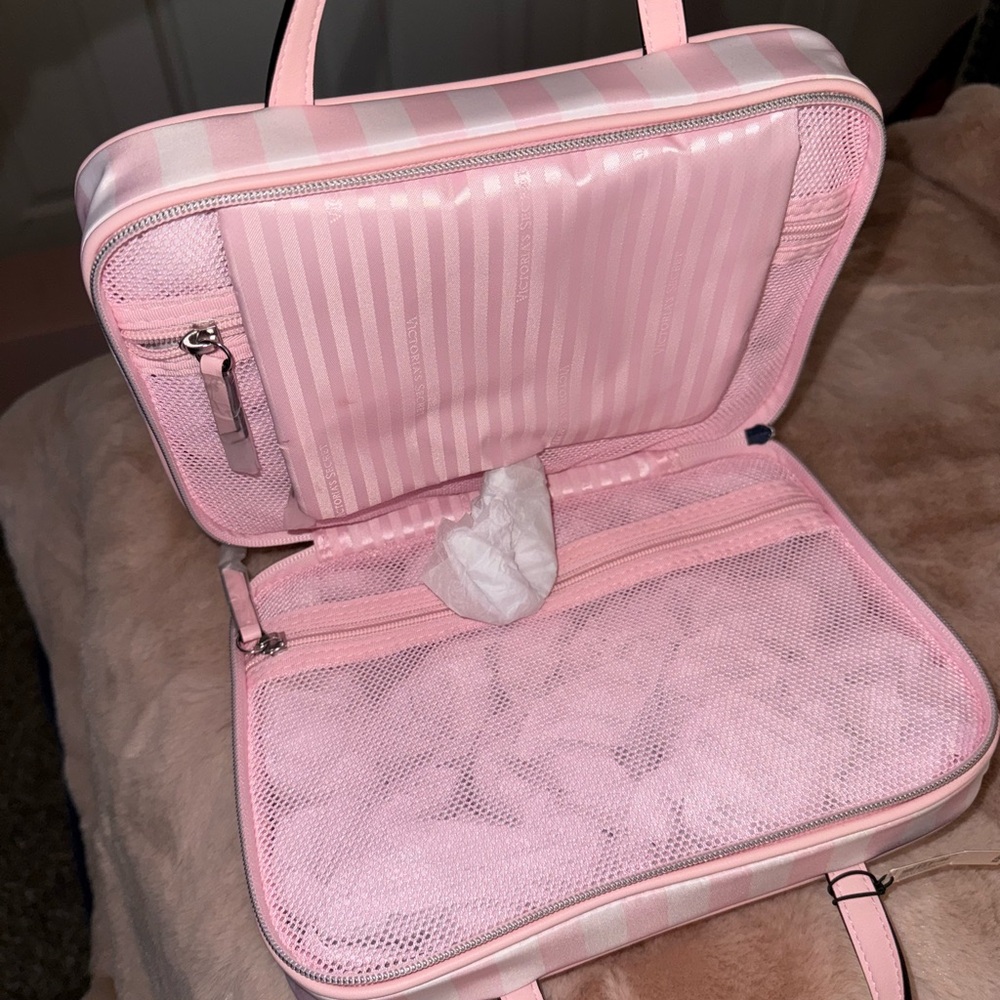 Victoria's Secret Pink and White Striped Cosmetic Bag - Picture 6 of 8